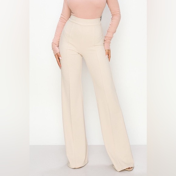Pants - **** Best Selling Pants High Waisted Wide Legged Pin-tuck Pants